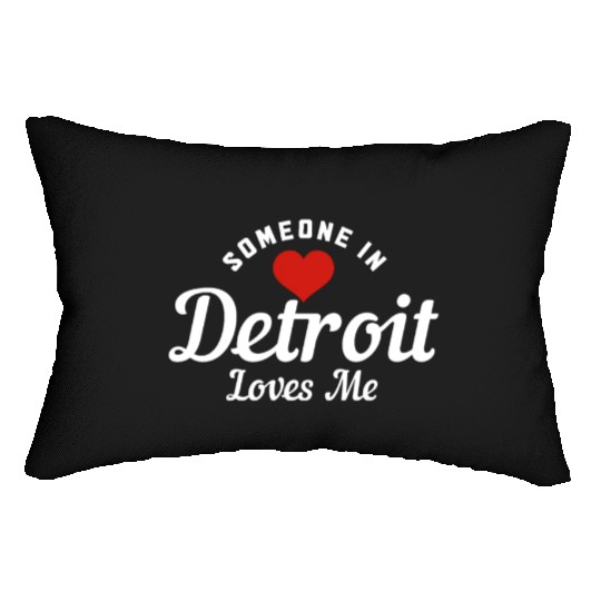 Detroit Michigan Motor City USA Lumbar Pillows