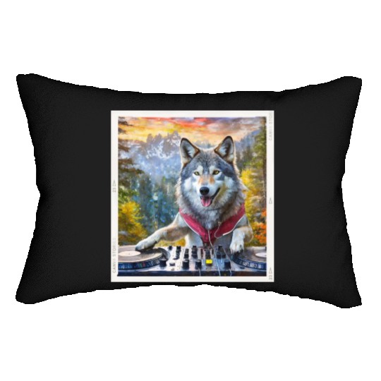 DJ Wolf Wilderness Mix Lumbar Pillows