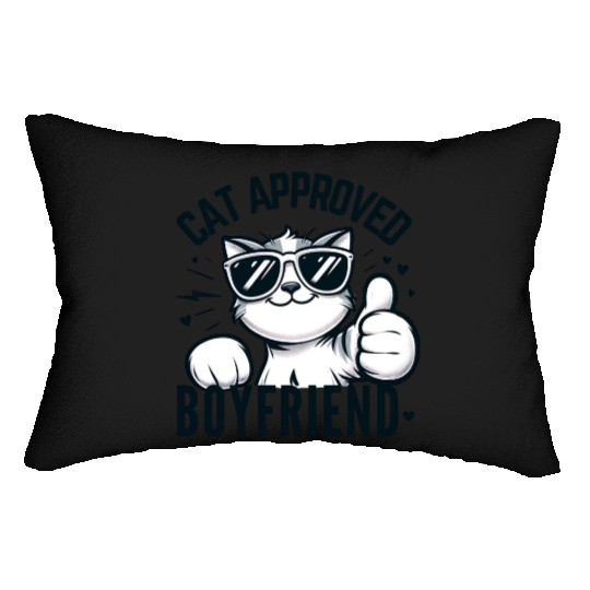 Cat Approved Boyfriend Graphic Lumbar Pillows