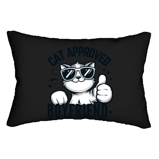 Cat Approved Boyfriend Graphic Lumbar Pillows