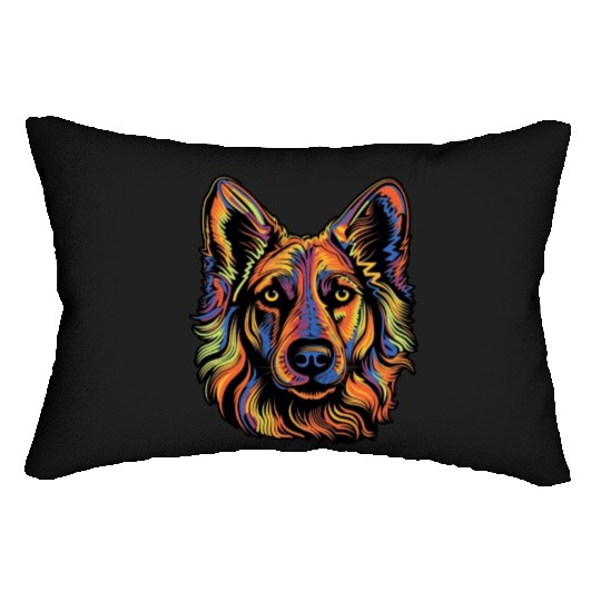 German Shepherd Funny Dog Halloween Costume Trick Lumbar Pillows