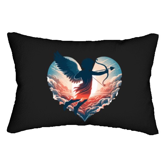 Valentine's Day Cupid shoots straight to the heart Lumbar Pillows