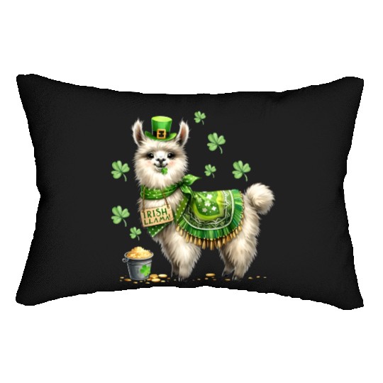 Irish LLama St Patrick Day Lumbar Pillows