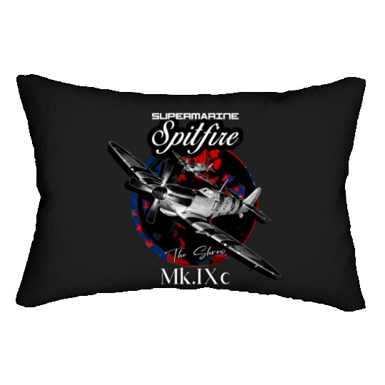 Supermarine Spitfire MK.IXc WW2 Fighter Plane Lumbar Pillows