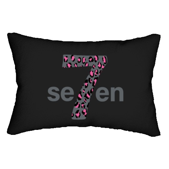 Seven in pink animal print Lumbar Pillows