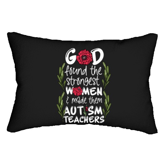 Woman Autism Teacher Lumbar Pillows