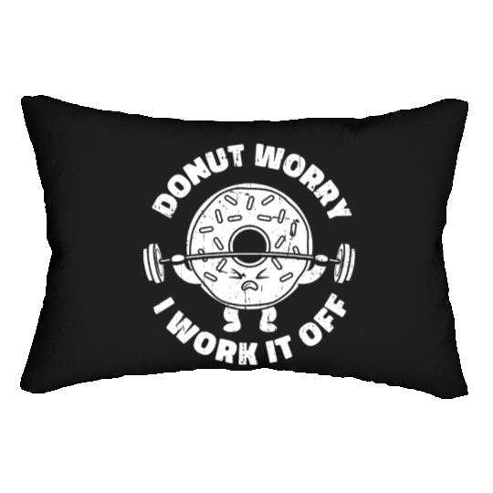 Fitness Donut Funny Donut Gym Lumbar Pillows