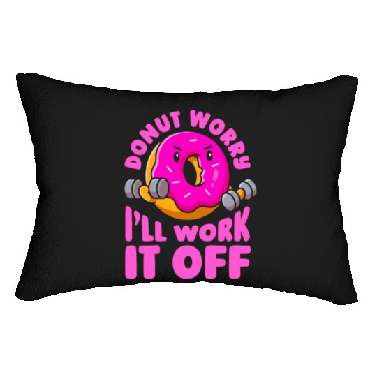 Fitness Donut Funny Donut Gym Lumbar Pillows