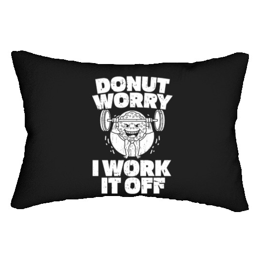 Fitness Donut Funny Donut Gym Lumbar Pillows
