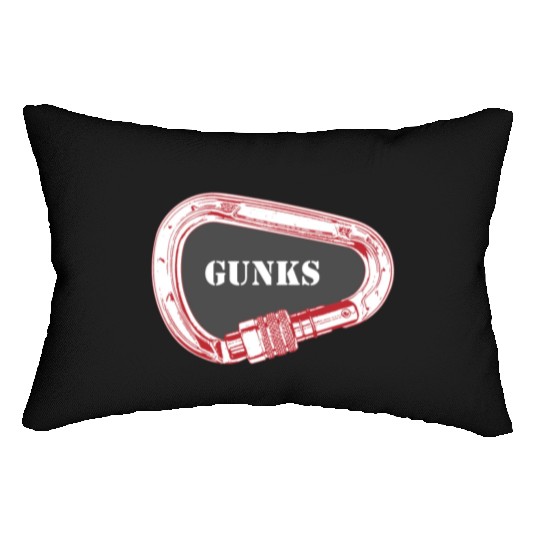 Gunks Rock Climbing Carabiner Lumbar Pillows