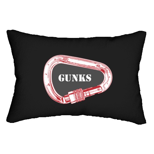 Gunks Rock Climbing Carabiner Lumbar Pillows