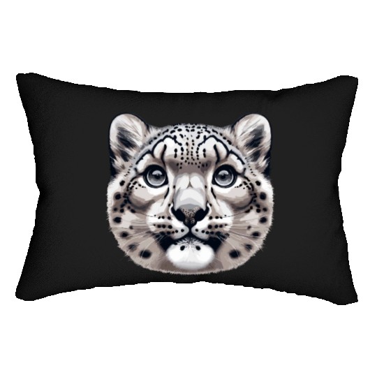 Snow Leopard Leopard White Leopard Lumbar Pillows