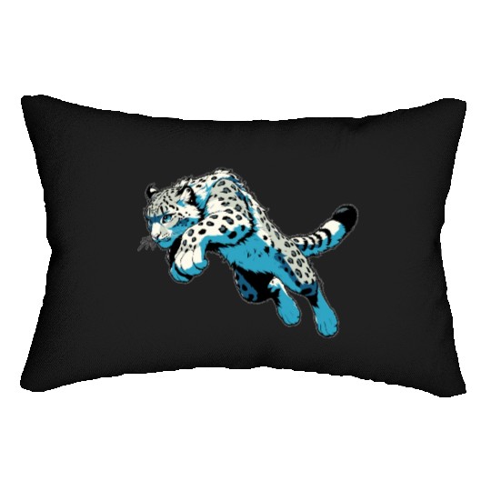 Snow Leopard Leopard White Leopard Lumbar Pillows