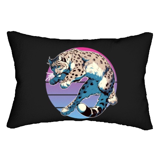 Snow Leopard Leopard White Leopard Lumbar Pillows