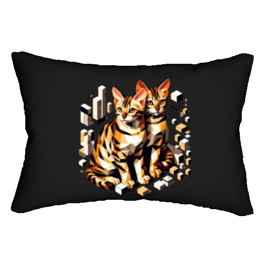 Bengal Kittens Cute Kittys Lumbar Pillows