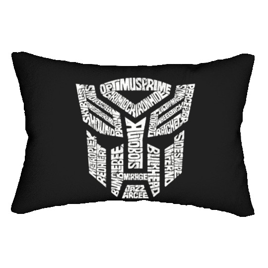 Trans formers Autobots Comics Typography Lumbar Pillows