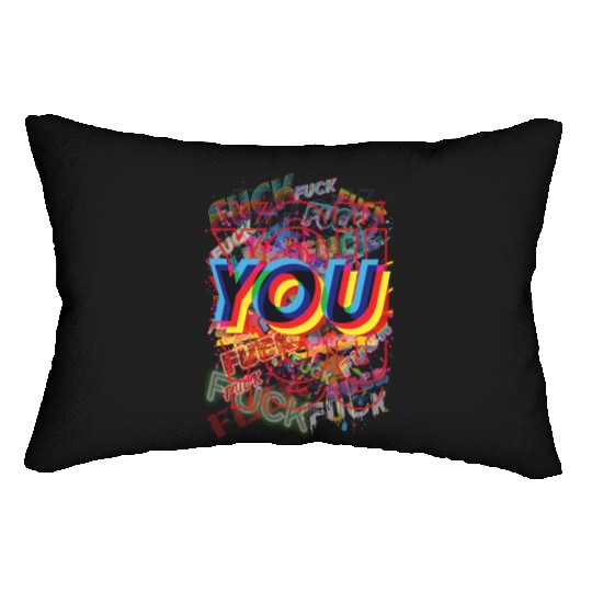 Happy Pop Art Lily Allen Fuck You Very, Very Much Lumbar Pillows