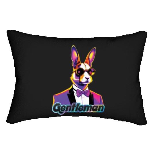 Pop Art Playboy Rabbit Gentleman Cyberpunk Bunny Lumbar Pillows