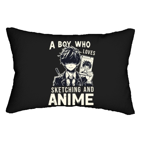 A Boy Who Loves Sketching And Anime Japanese Manga Lumbar Pillows