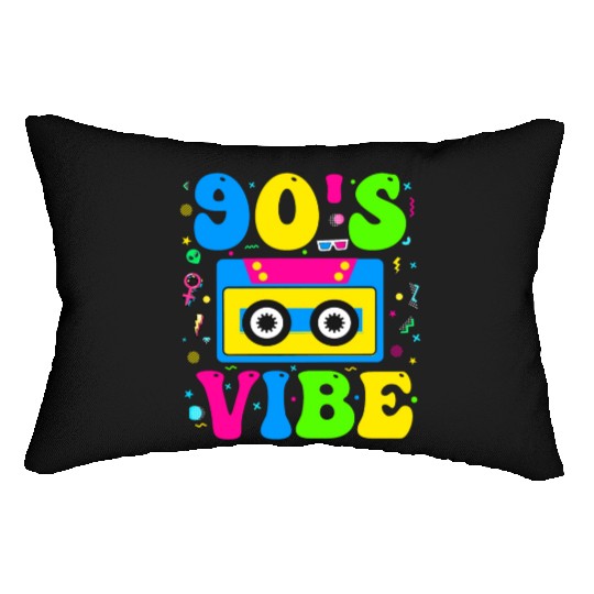 90s Vibe, 1990s Music 90s Costume Party Nineties Lumbar Pillows