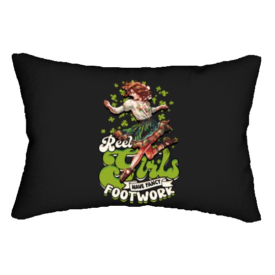 Irish Dance Reel Girls Have Fancy Footwork Lumbar Pillows