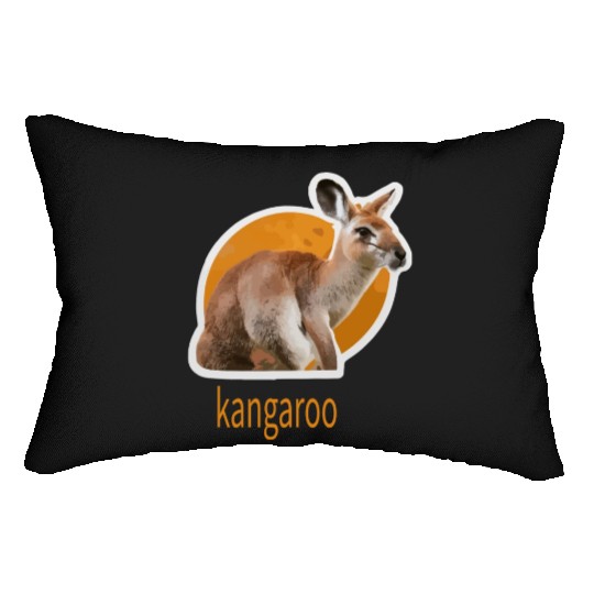 kangaroo animal design Lumbar Pillows