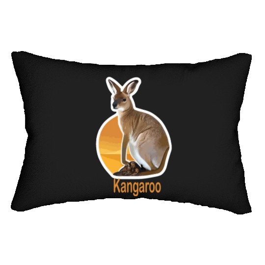 cute kangaroo animal Lumbar Pillows