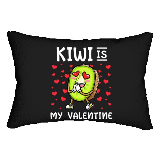 Kiwi Is My Valentine Fruit Valentines Day Lumbar Pillows