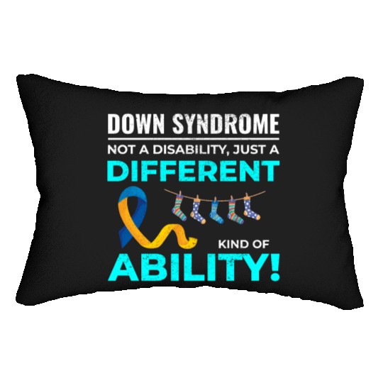 Down Syndrome Awareness Different Ability Lumbar Pillows