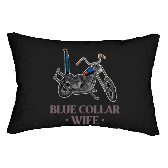 Blue Collar Wife Motorcycle Lumbar Pillows