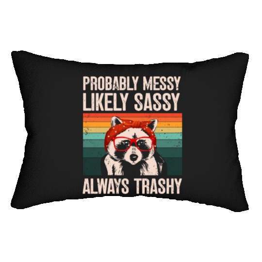 Funny Raccoons Trash Panda Racoon Lovers Lumbar Pillows