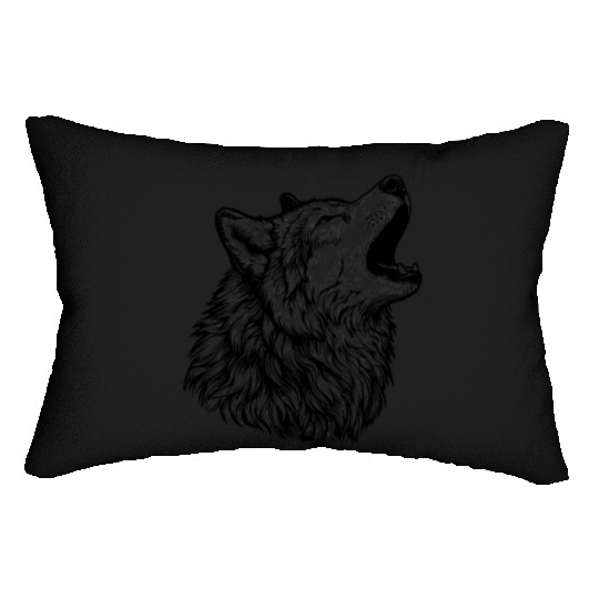 Howling Wolf #2 Lumbar Pillows