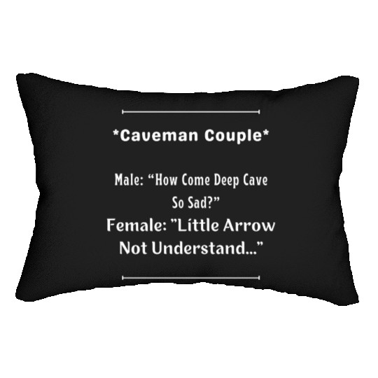 Caveman Couple Lumbar Pillows