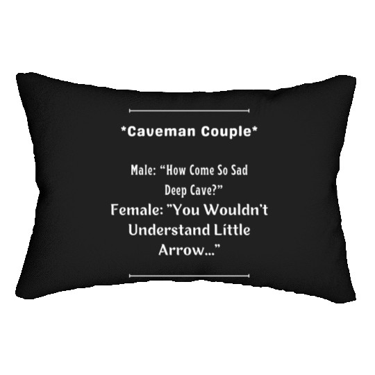 Caveman Couple Lumbar Pillows