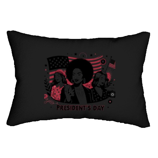 history of us presidents day Lumbar Pillows