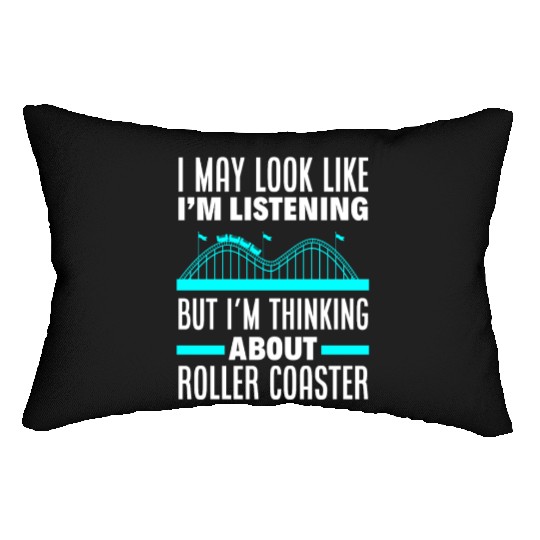 Roller Coaster Wooden Coaster Amusement Park Lumbar Pillows