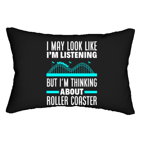 Roller Coaster Wooden Coaster Amusement Park Lumbar Pillows
