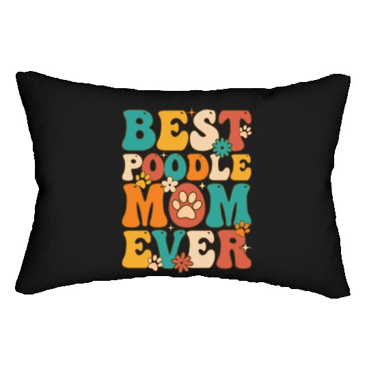 Groovy Female Dog Lover Dog Mom Lumbar Pillows