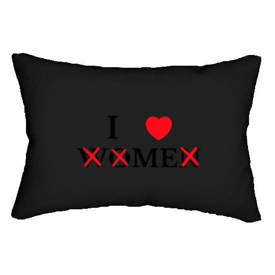 I Love Me I Heart Me I Love women I Red Heart Me Lumbar Pillows
