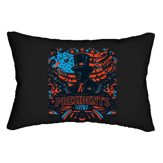 history of us presidents day Lumbar Pillows