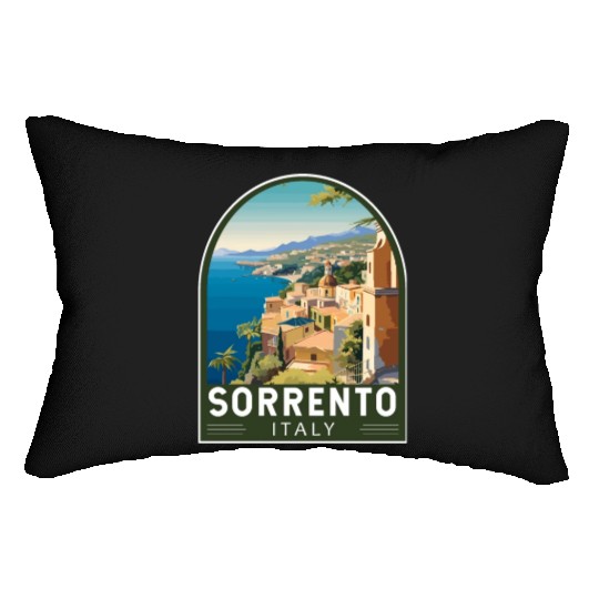 Sorrento Italy Travel Art Emblem Lumbar Pillows