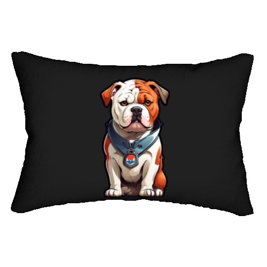 English Bulldog Stickers Lumbar Pillows