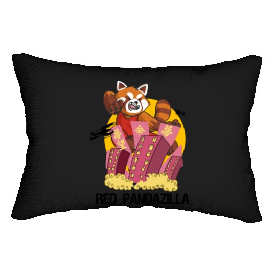 For Red Panda lover . Funny Red Pandazilla Lumbar Pillows