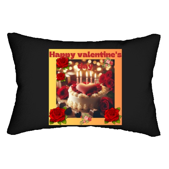 Quadruple Hearts of Love: A Valentine's Day. Lumbar Pillows