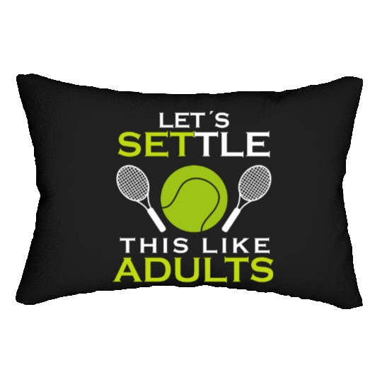 Funny Adults Tennis Player Lumbar Pillows
