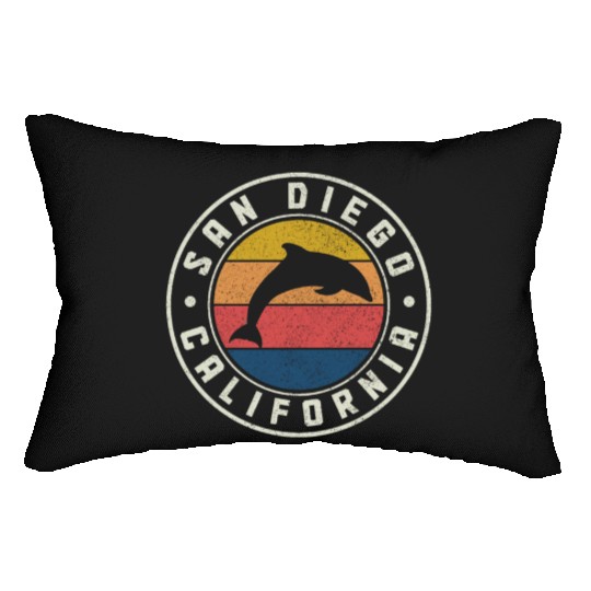 San Diego California Dolphin Souvenir Lumbar Pillows