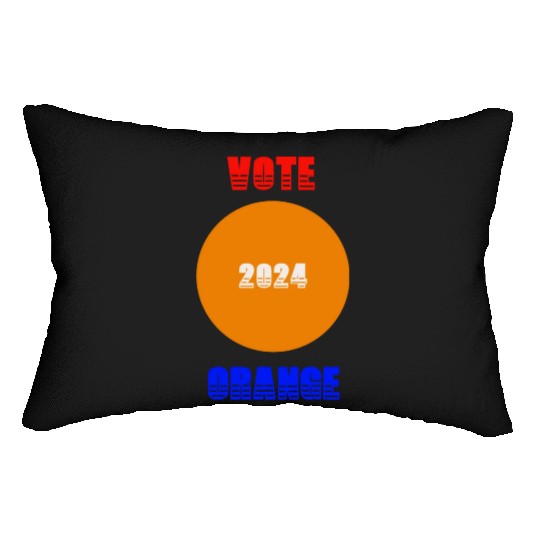 Support Donald J. Trump. Vote Orange 2024! Lumbar Pillows