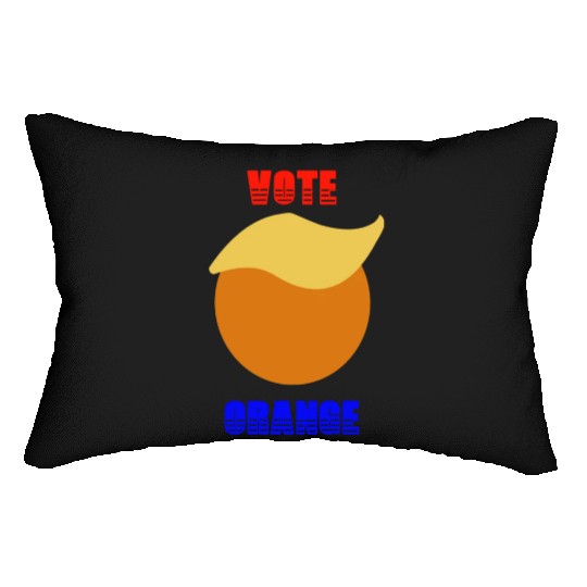 Support Donald J. Trump. Vote Orange/Trump Hair Lumbar Pillows