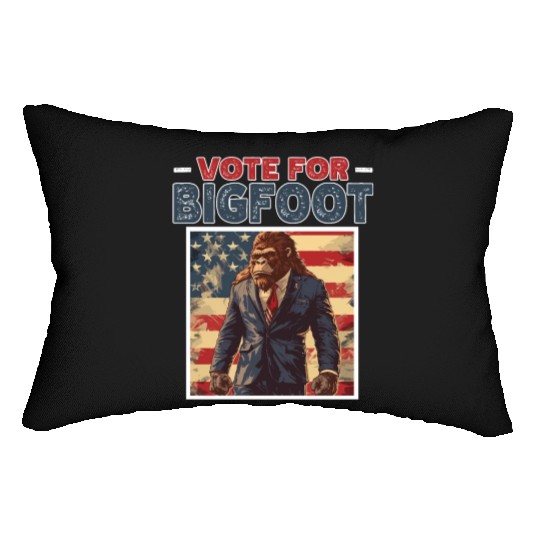 Presidential elections 2024 Bigfoot Lumbar Pillows