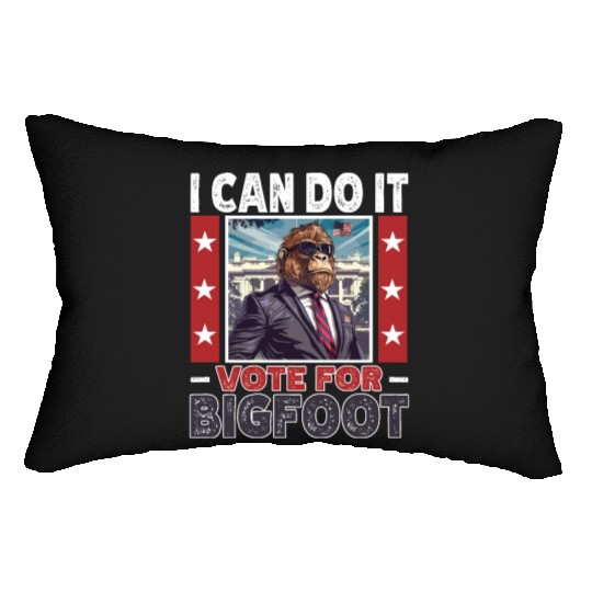 Presidential elections 2024 Bigfoot Lumbar Pillows